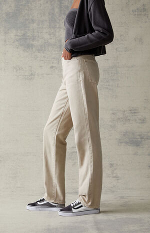 Beige Dad Jeans image number 2