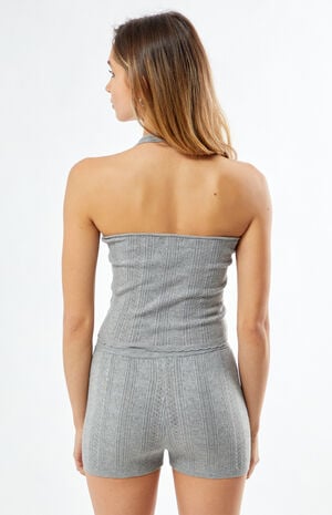 Bow Pointelle Sweater Shorts image number 5