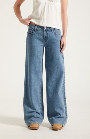 Casey Low Rise Baggy Jeans Medium Indigo Wash image number 2