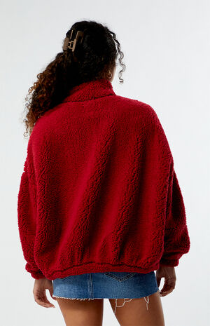 Sherpa Cropped Zip Up Jacket image number 3