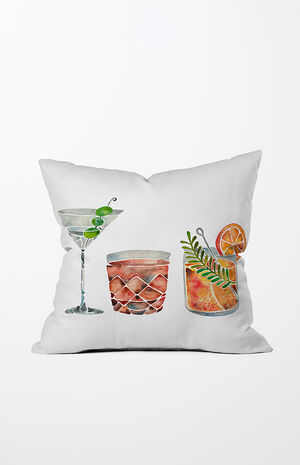 Cocktail Large Outdoor Throw Pillow image number 1