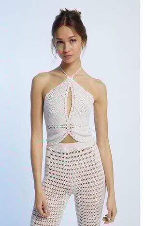 Butterfly Crochet Halter Top image number 2