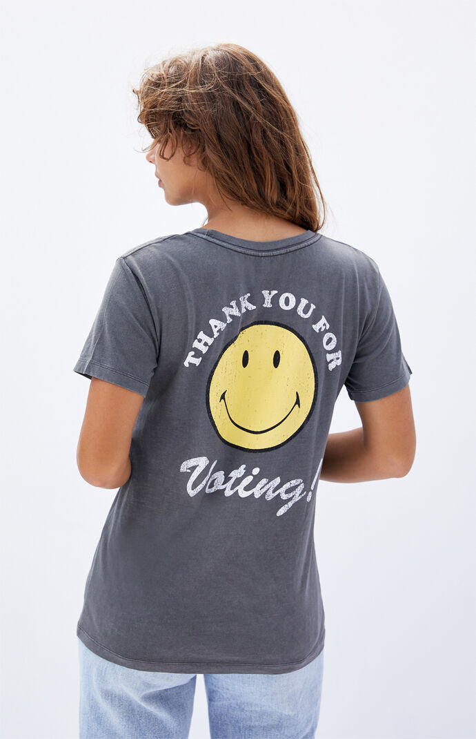 Smiley Face Thank You For Voting T Shirt Pacsun Use notes slanted smiley face copy and paste. smiley face