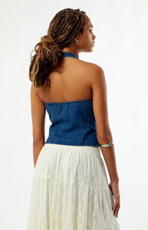 Ellie Denim Halter Vest image number 5