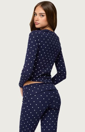 Daliya Polka Dot Long Sleeve Top image number 3