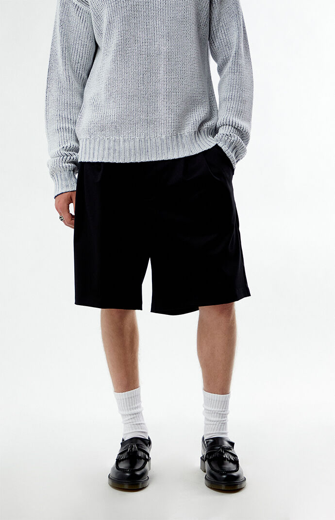 FIELD OF STUDY by Pacsun Black Trouser Baggy Shorts