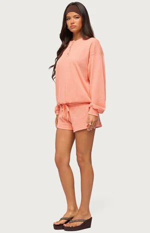 Baila Waffle Henley Top image number 4