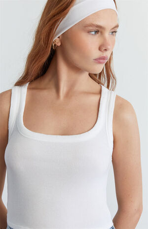 Ripped Edge Ribbed Tank Top image number 2