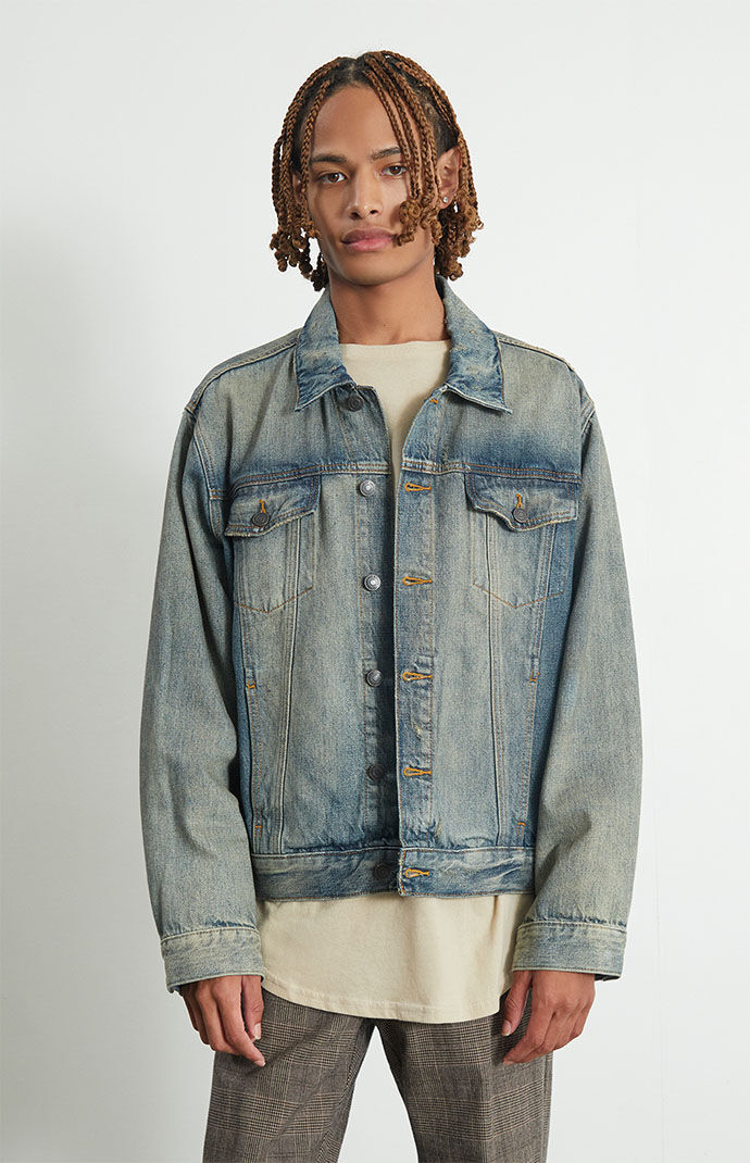 Pacsun black denim jacket online