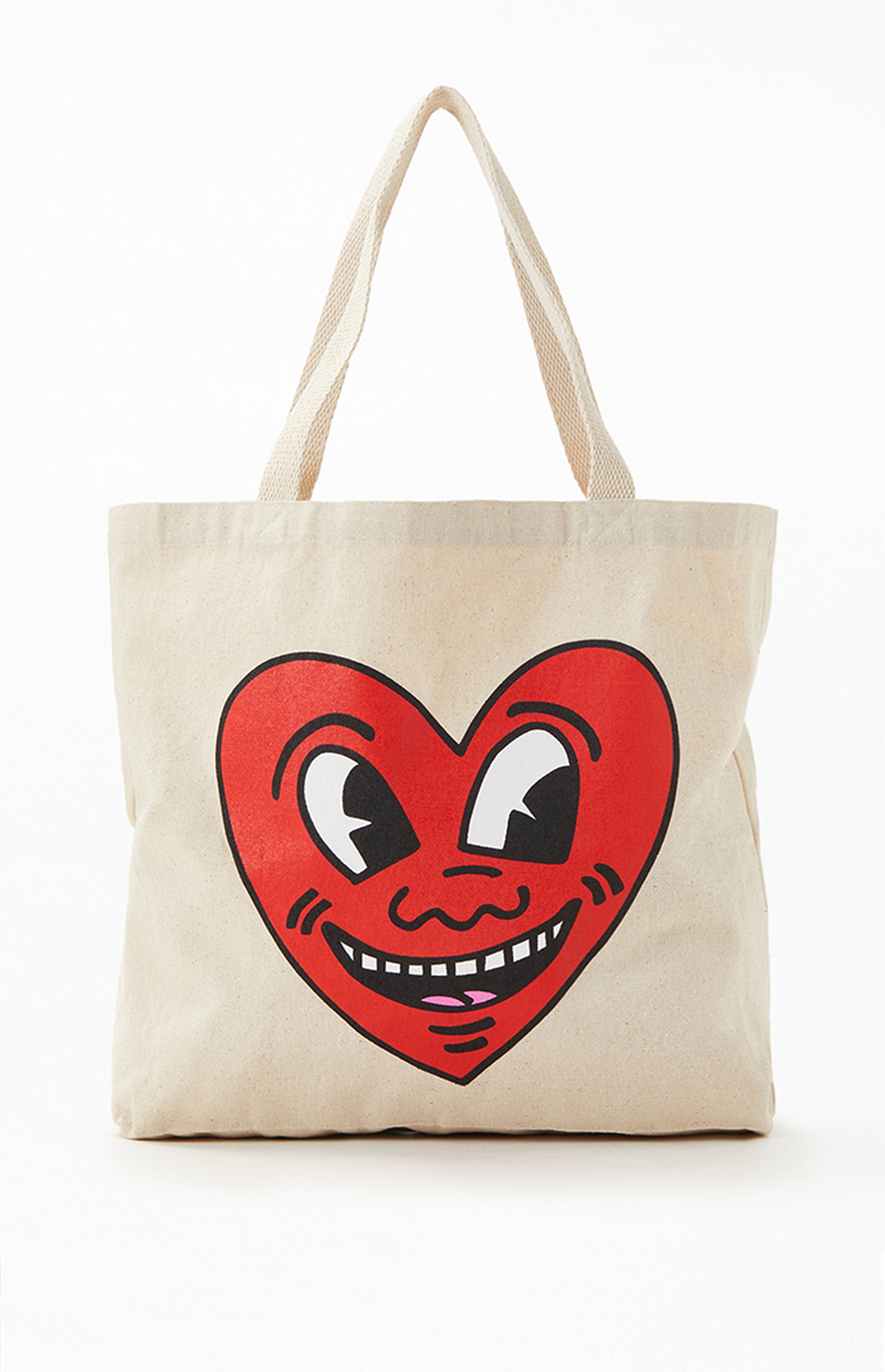 Keith Haring Heart Tote Bag PacSun