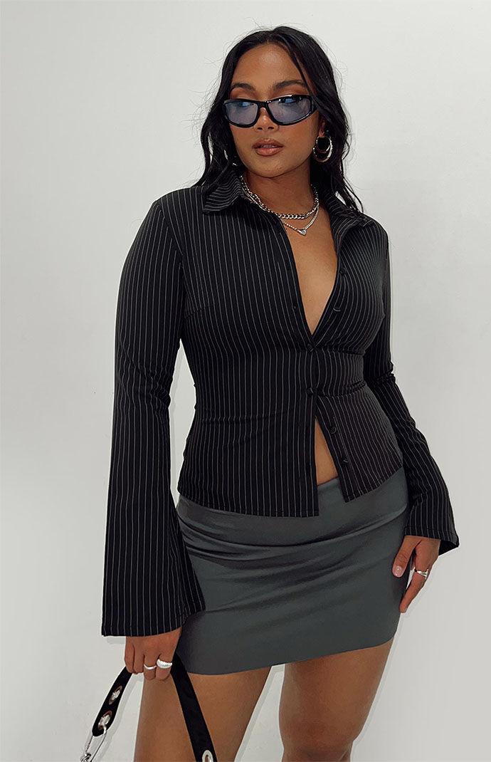 トップス Ami ribbon check tops black Oversize Ami De Coeur T-shirt Black | The Webster