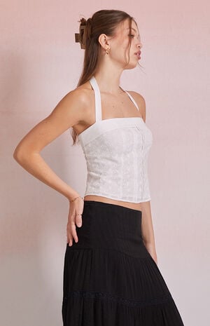 Sophia Eyelet Halter Top image number 2