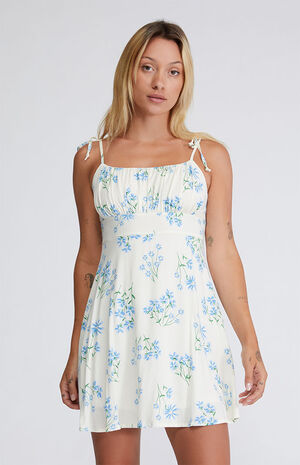 Tie Strap Fit & Flare Mini Dress image number 1