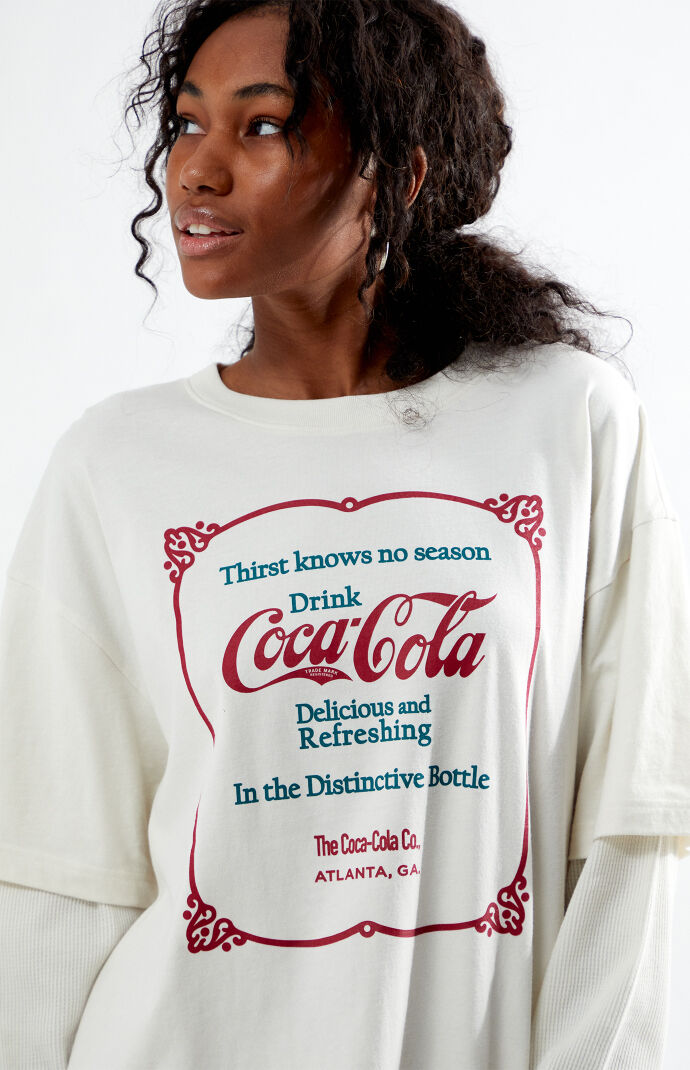 トップス COCA-COLA L/S TOUR TEE Chaser LA Cola Muscle Tee Sleeveless Crop Tank White in