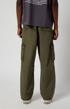 Olive Ripstop Extreme Baggy Cargo Pants image number 4