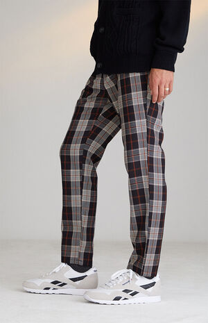 Brown Plaid Menswear Pants image number 3
