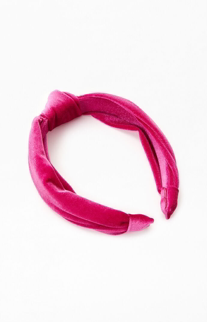 Hot Pink Velvet Headband
