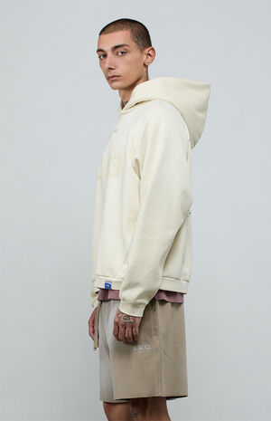 1183&nbsp;Light Gray Vintage Wash&nbsp;Heavyweight Raglan Oversized Fleece Hoodie image number 4