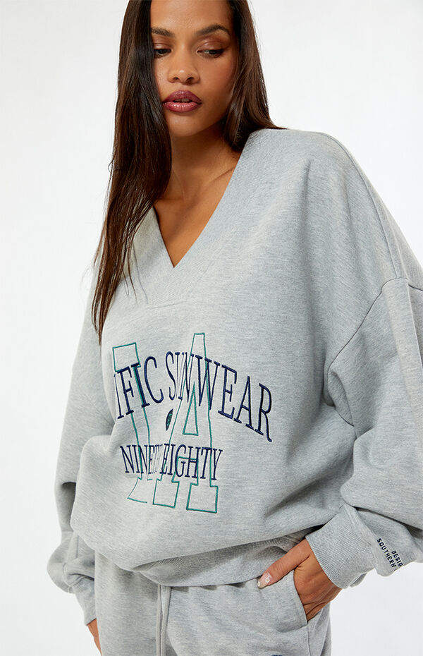 Pacific Sunwear 1980 LA V-Neck Sweatshirt
