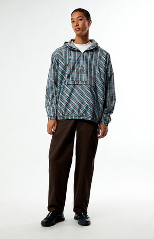 Checked Partial Zip Up Jacket image number 5