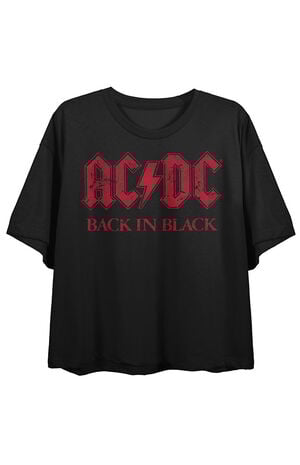 ACDC Back in Black Cropped T-Shirt image number 1