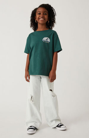 Light Blue Distressed Baggy Jeans image number 1