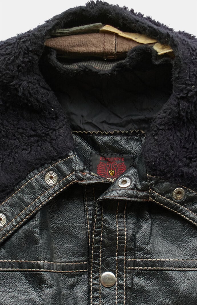 PS VINTAGE Black 2000s Leather Jacket