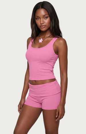 Linda Ribbed Scoop Neck Tank Top image number 2