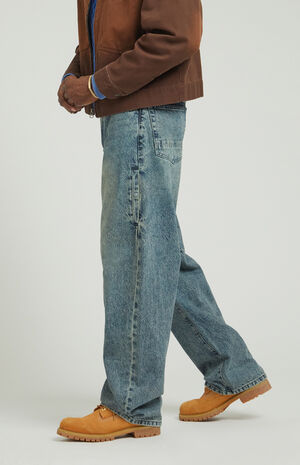 Dark Indigo Tinted Dart Baggy Barrel Jeans image number 3
