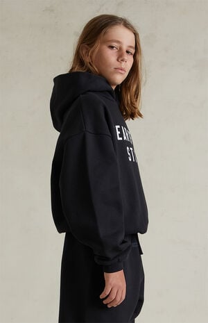 Kids Jet Black '90s Fit Fleece Hoodie image number 3