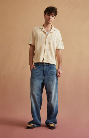 Dark Blue Carpenter Extreme Baggy Jeans image number 5