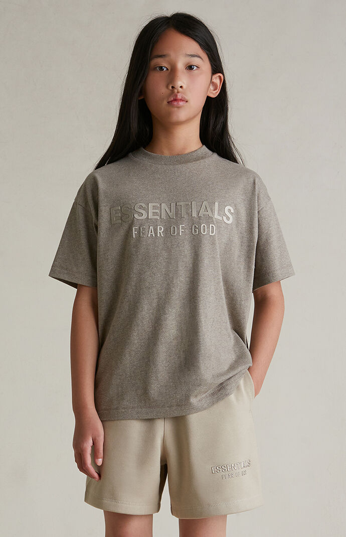Fear of God ESSENTIALS Kids Timber Fleece Soccer Sweat Shorts | Pacsun