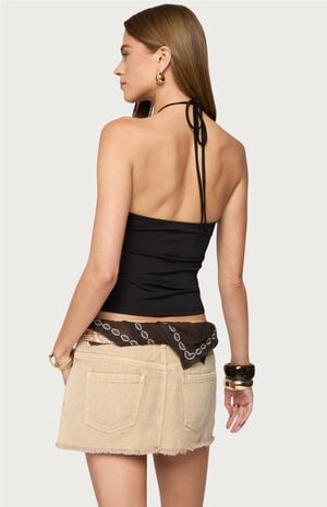 Carmel Bead Ruched Halter Top image number 3