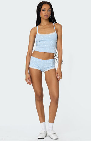 Follow Ur Heart Printed Micro Shorts image number 1