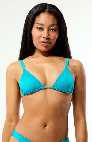 Blue Rae Shine Triangle Bikini Top image number 3