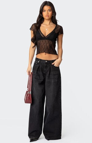 Julie Sheer Lace Top image number 2