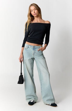 Casey Low Rise Baggy Jeans Lighter Blue image number 6