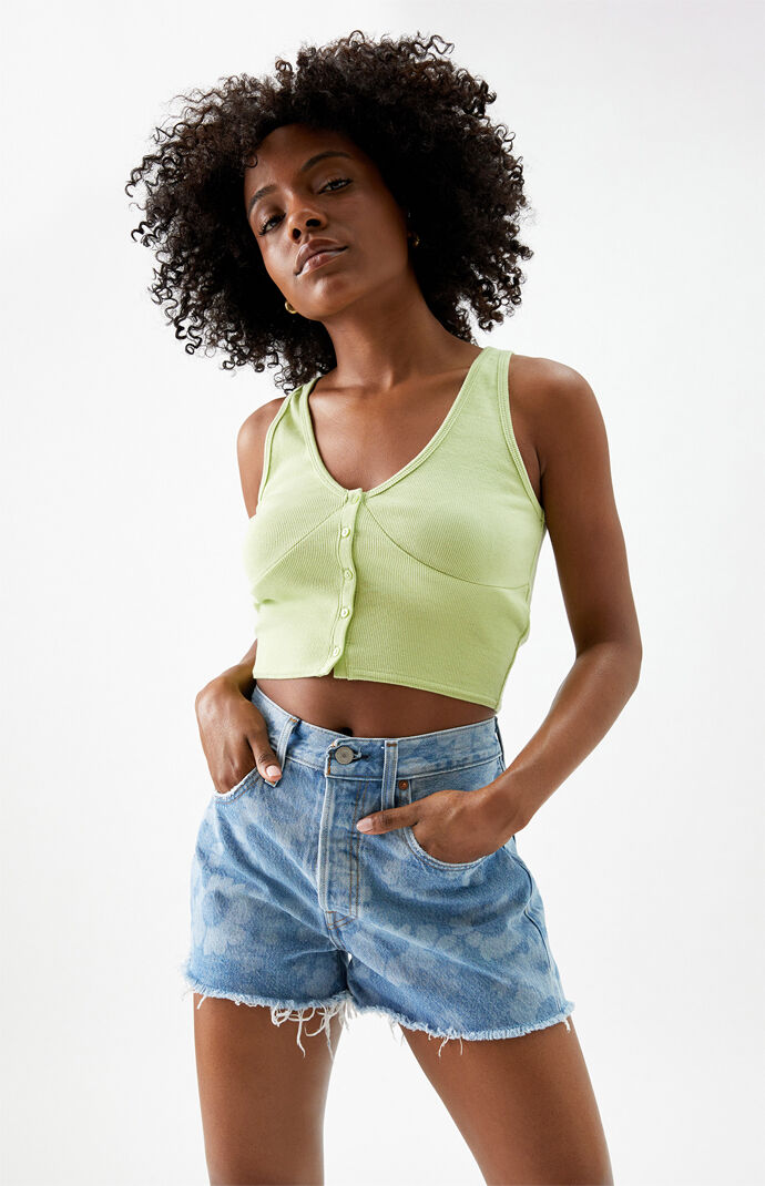 Medium Blue 501 High Waisted Denim Shorts