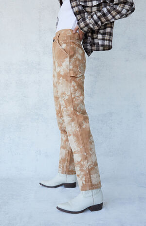 Brown High Waisted Carpenter Pants image number 3
