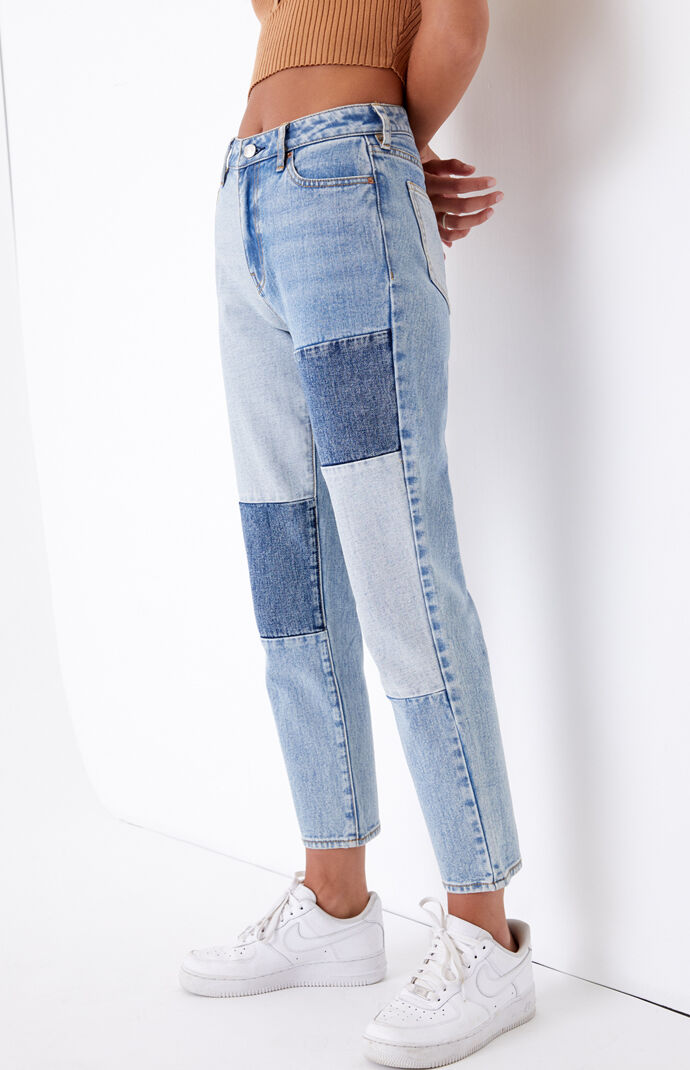 Patch On Blue Mom Jeans