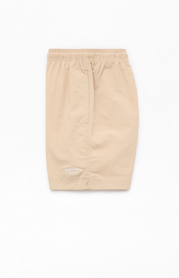 Pacsun Tan Collegiate 6.5'' Swim Trunks