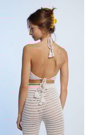 Butterfly Crochet Halter Top image number 4