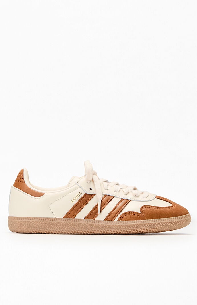 adidas Women's Cream & Brown Samba OG Sneakers