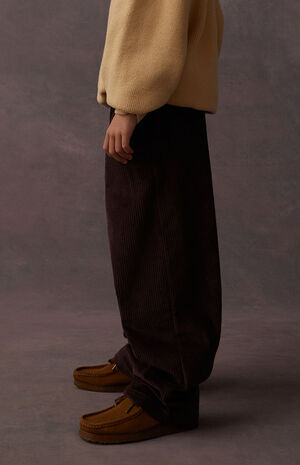 Plum Corduroy Relaxed Trousers image number 4
