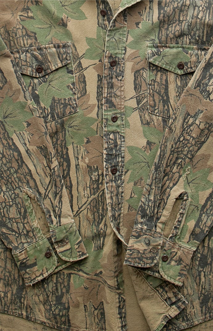 PS VINTAGE 2000s Camo Button-Up Top