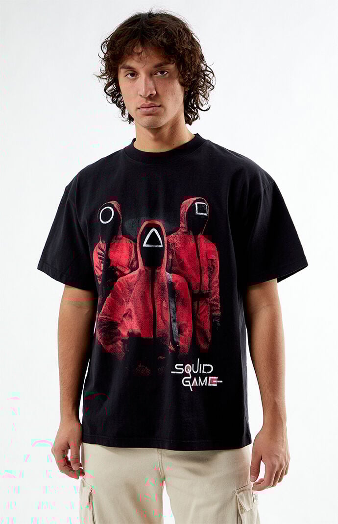 Goat Crew X Squid Game Masked Men T-Shirt イカゲーム Goat Crew X Squid Game Masked Men Heavyweight T-Shirt Black