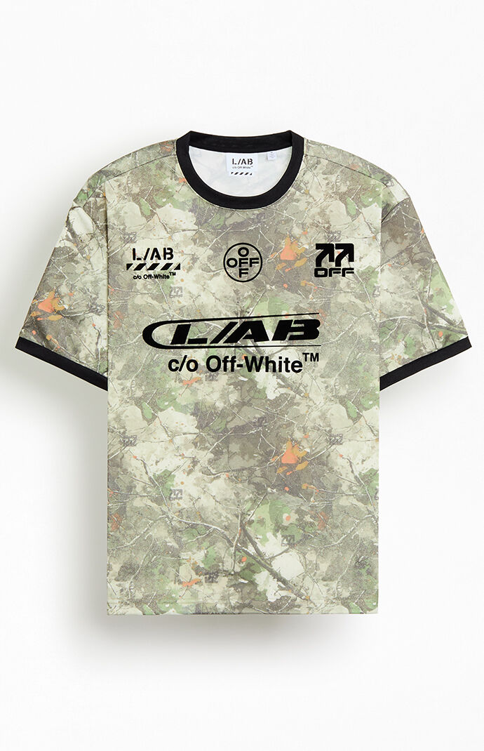 L/AB c/o Off-White Camo Short Sleeve Soccer Jersey