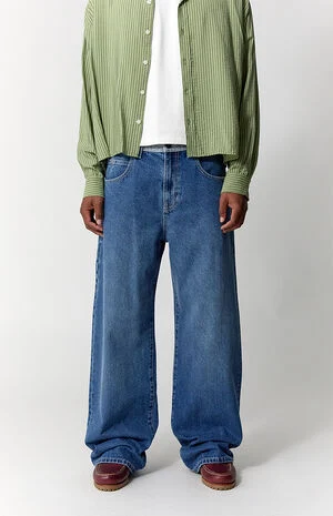 Blake Extreme Baggy Jeans Two Tone Medium Blue image number 2