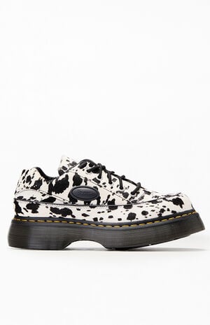 Women's Buzz 5-Eye Dalmatian Hair On Leather Sneakers image number 2