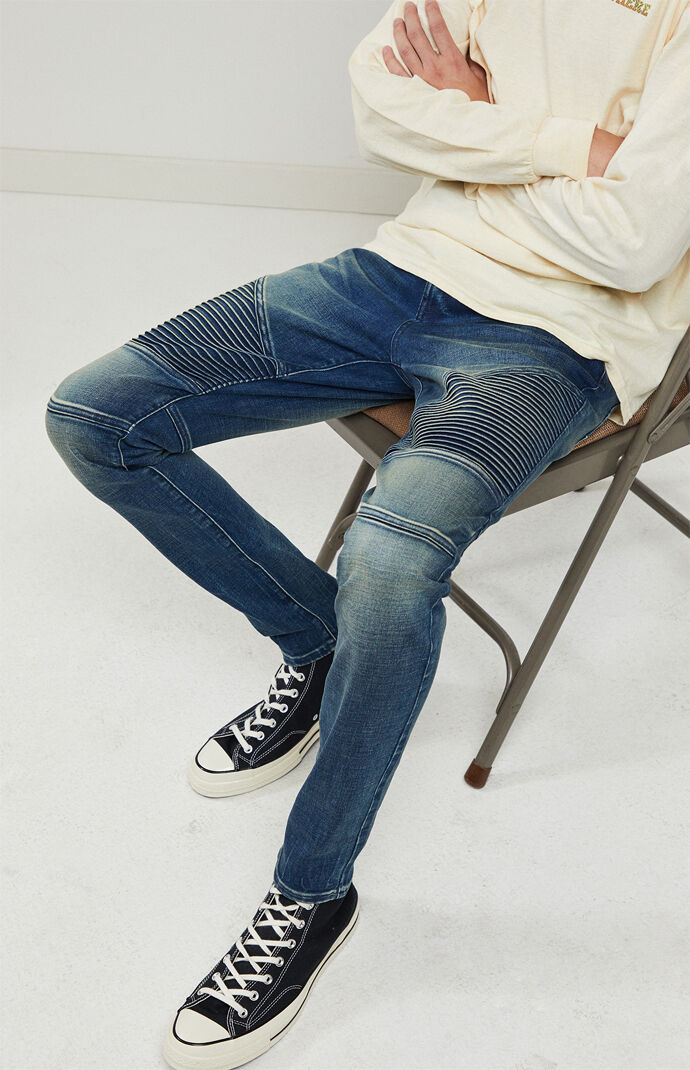 pacsun stacked skinny moto medium jeans